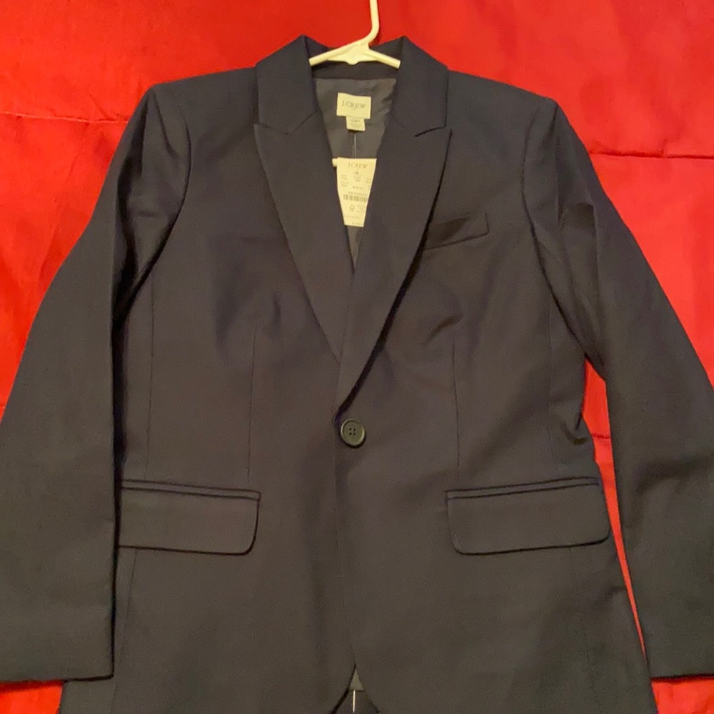 Brand new J crew navy cotton blazer.